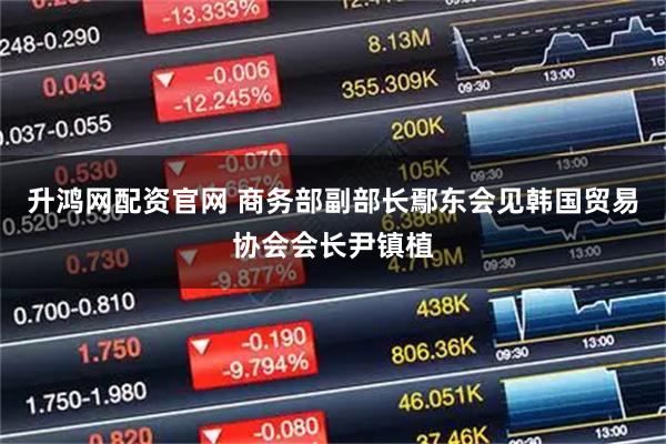 升鸿网配资官网 商务部副部长鄢东会见韩国贸易协会会长尹镇植