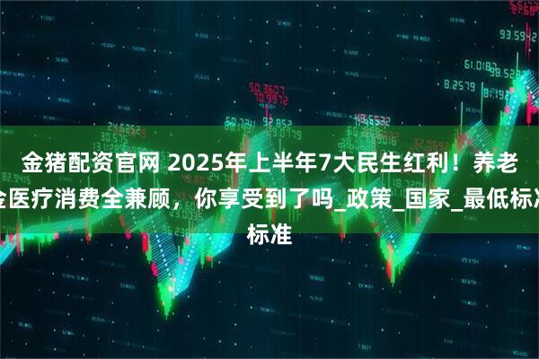 金猪配资官网 2025年上半年7大民生红利！养老金医疗消费全兼顾，你享受到了吗_政策_国家_最低标准